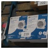 2 fan forced heaters