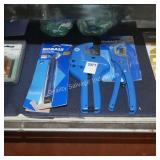 2 pvc cutters & kobalt debuming tool (display)