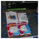 4 honeywell thermostats and 2 carbon alarm