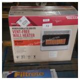 master forge vent free wall heater