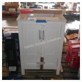 24" vanity w top (rt back leg broken)