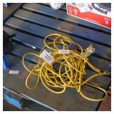2 yellow drop cords