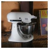 white kitchen aid mixer