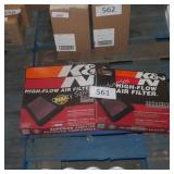 2 k&n air flow filters