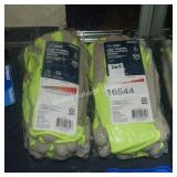 2/5pk coated yellow gloves sz lg (display)