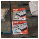 2 fram air filters