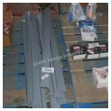 lot of metal shelving brackets