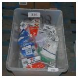 tote of tile spacers