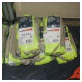 2/5ct yellow coated gloves  sz lg (display)