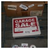 garage sale signs