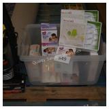 tote of baby accessories