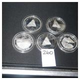 5 collector coins (display)