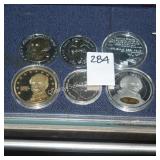 6 collector coins (display)