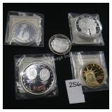 5 collector coins (display)