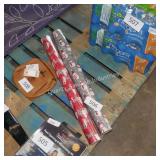 2 rolls of Christmas gift wrap