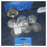 7 collector coins (display)