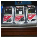 3 oregon chain saw blades (display)