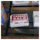 ctn of garage sale signs