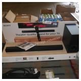 sony sound bar and speaker display