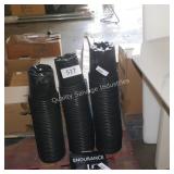 3 stacks of planter pots