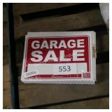 garage sale signs