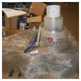 skid of clear plastic rolls