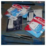 3 carbon alarms & 2 ceiling fan remote