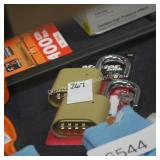 2 masterlocks w/ master keys (display)