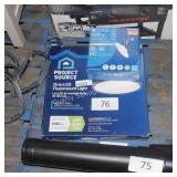 2 round light fixtures