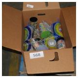 ctnof asst plastic cups