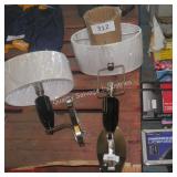 2 wall mounted lights w shades