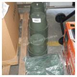 3 stacks of baskets w hangers