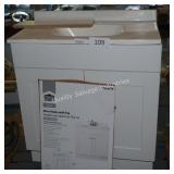 30ï¿½ vanity w top (back plate damaged)