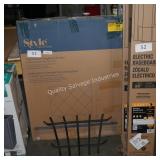 flat panel fireplace screen w grate