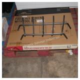 3panel fireplace screen & grate