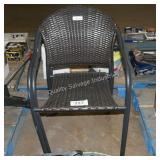 2 patio chairs slightly bent legs