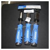 kobalt 3pc wood chisel set (display)