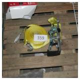 yellow ratchet strap