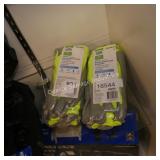 2/5pk yellow coated gloves sz lg (display)