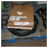 2 round toilet seats and 2 trash can lids
