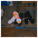 3 pair of flips flops asst sizes