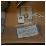 ginkgo bronze necklace (display)