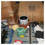 4 planters and waterer