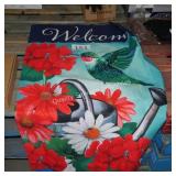 welcome hummingbird flag