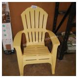 yellow plastic chair
