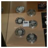 6 payne stewart pga collector coins (display)