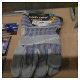 sz xl leather palm gloves (display)