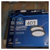 2 round light fixtures