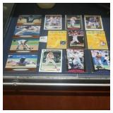 13 upper deck baseball cards (display)