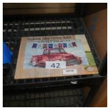 red truck glass cutting board